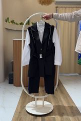 YENİ SEZON  YELEKLİ TAKIM KREM - 40