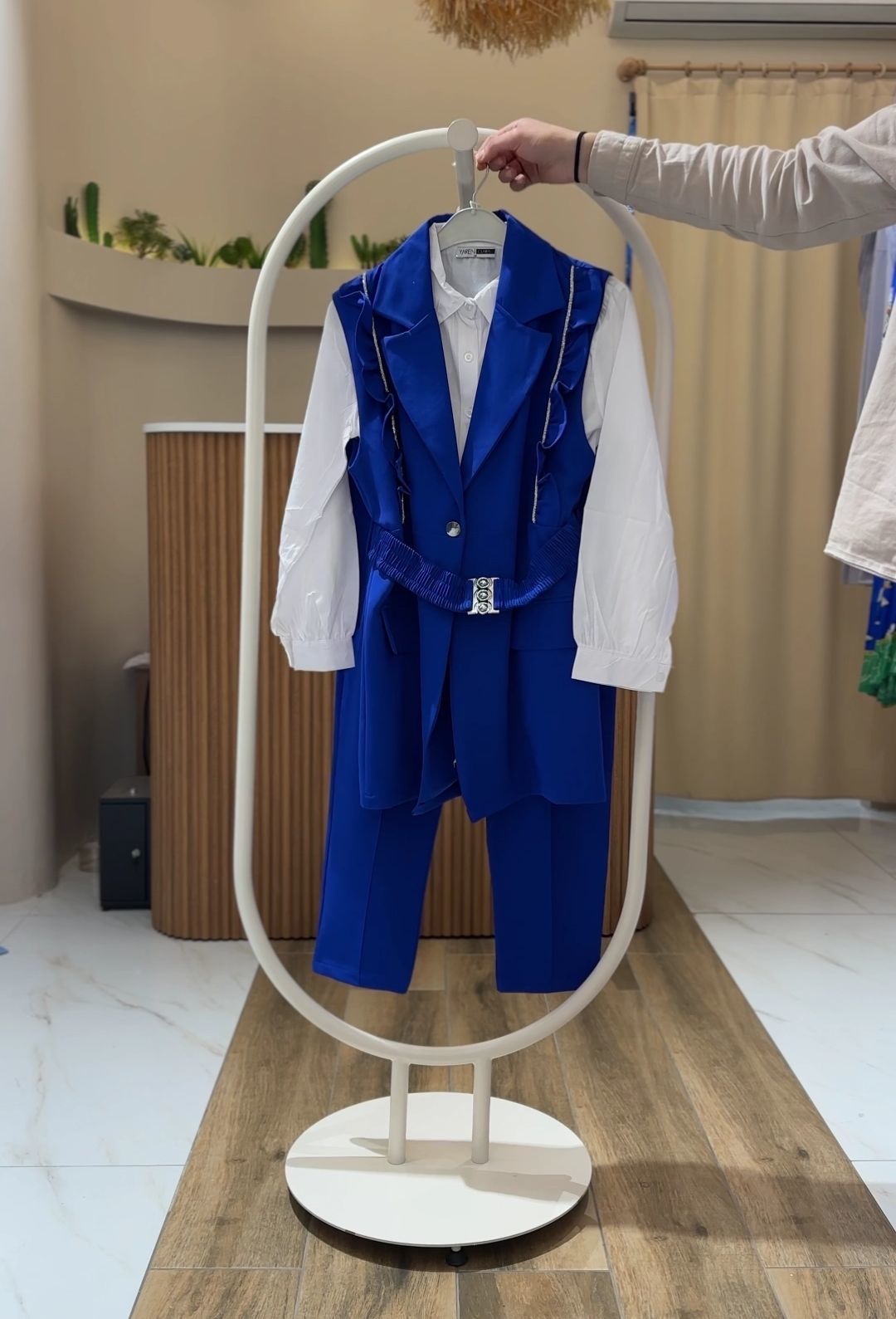 YENİ SEZON  YELEKLİ TAKIM SAKS - 46