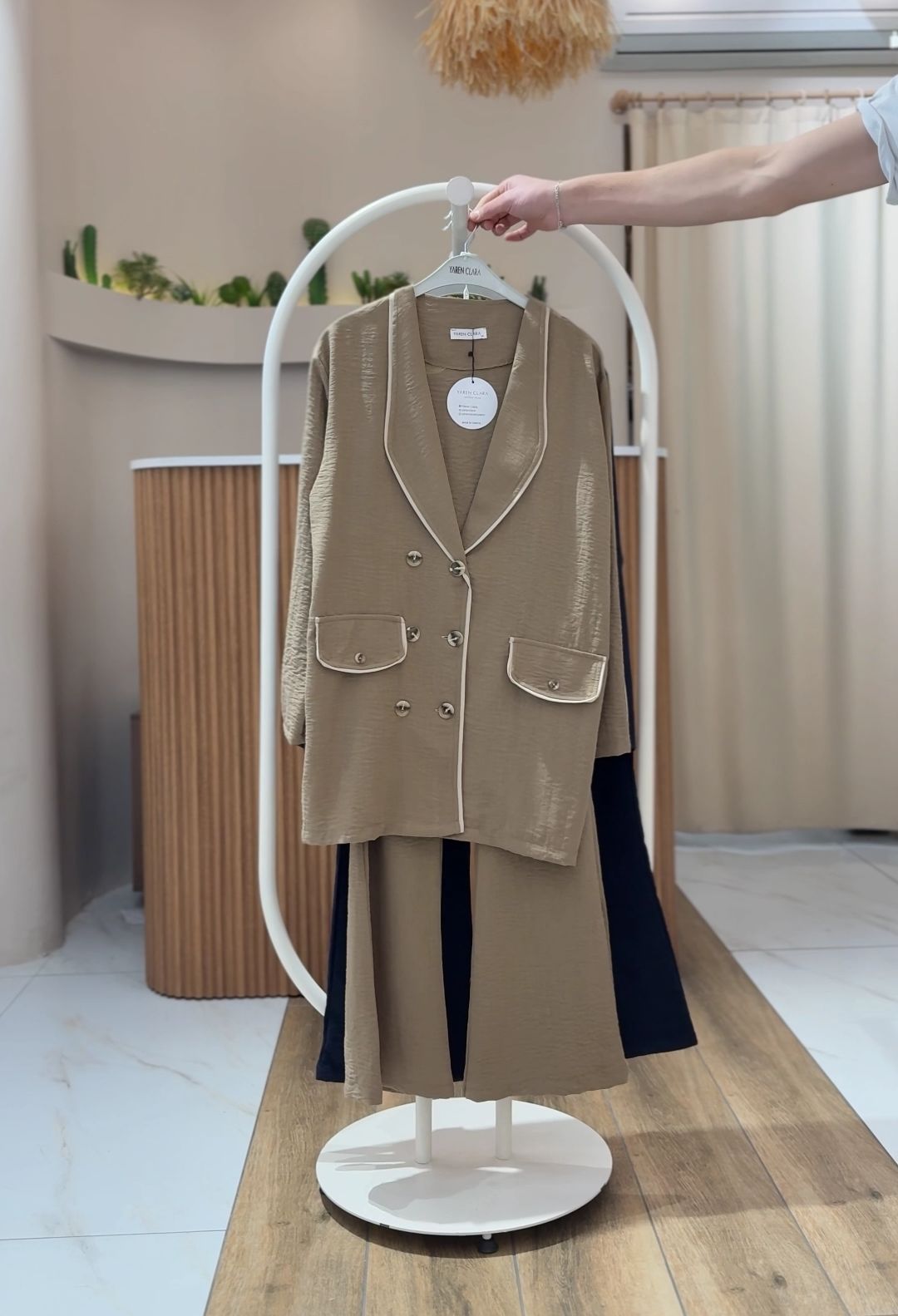 CEKETLİ KETEN TAKIM VİZON - 46