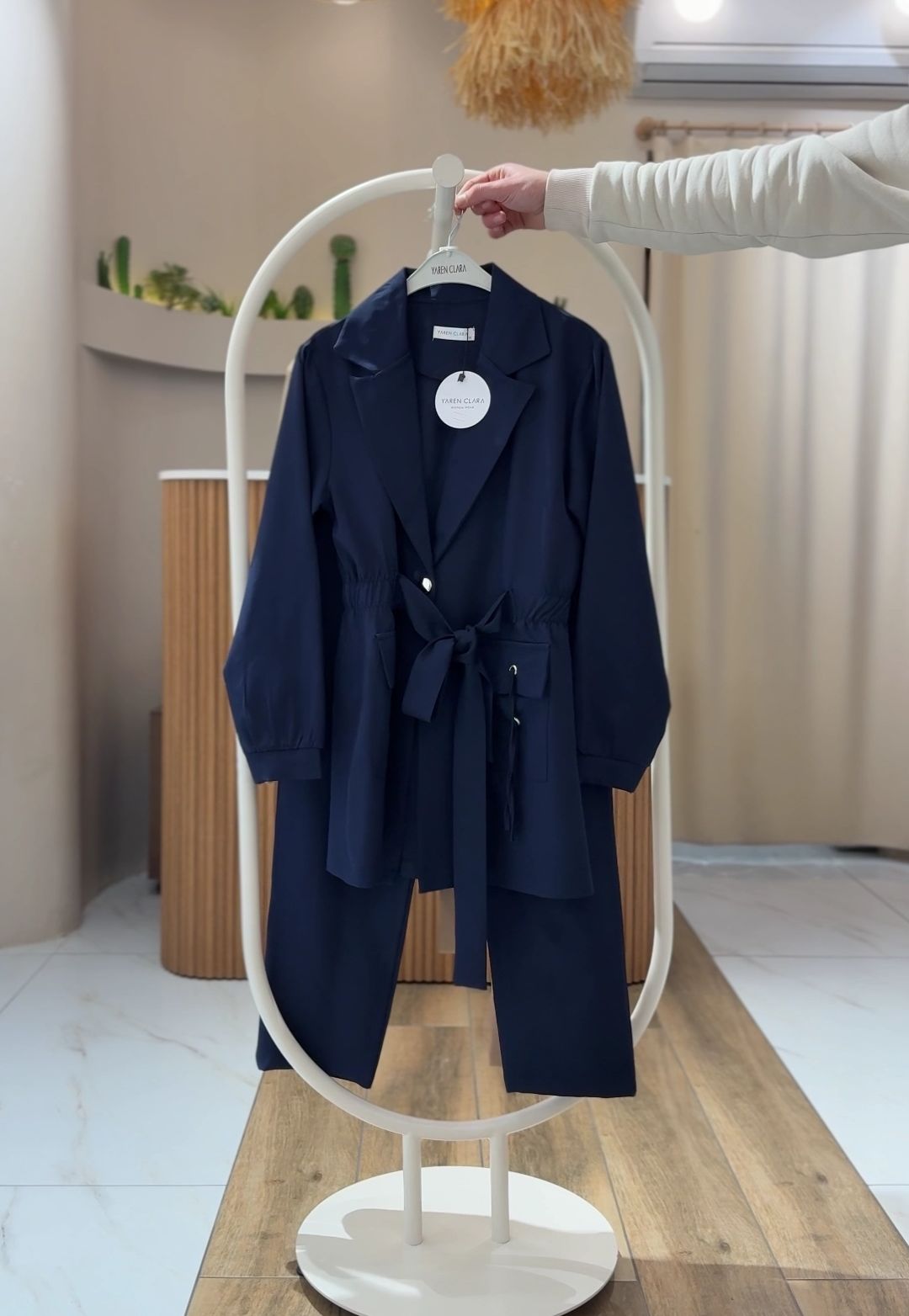 4 Mevsim Kumaş Tesettür Takım LARCİVERT - 38