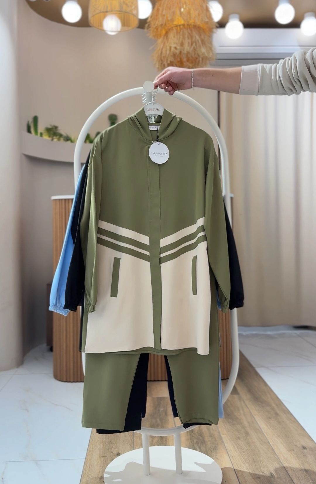 4 Mevsim Kumaş Tesettür Takım HAKİ - 38