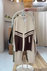 4 Mevsim Kumaş Tesettür Takım KREM - 44