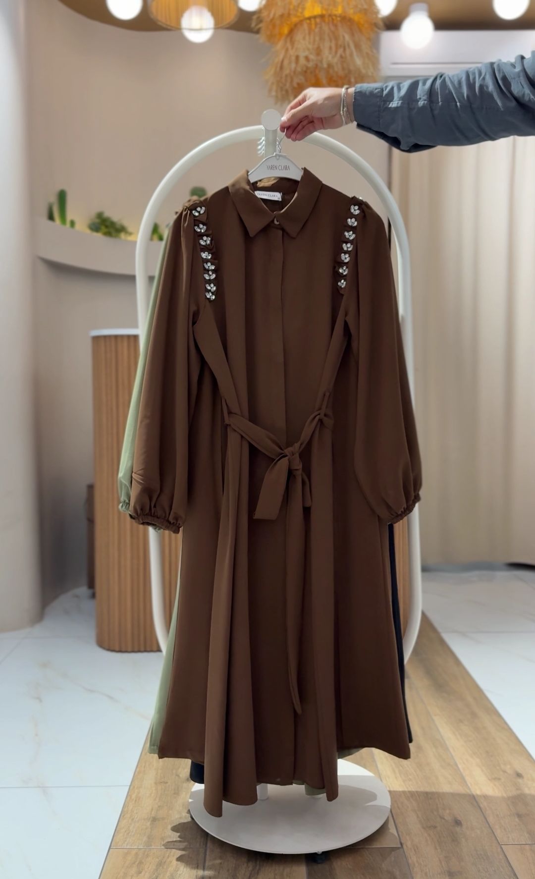 TAŞ DETAYLI 2'Lİ TAKIM KAHVE - 40