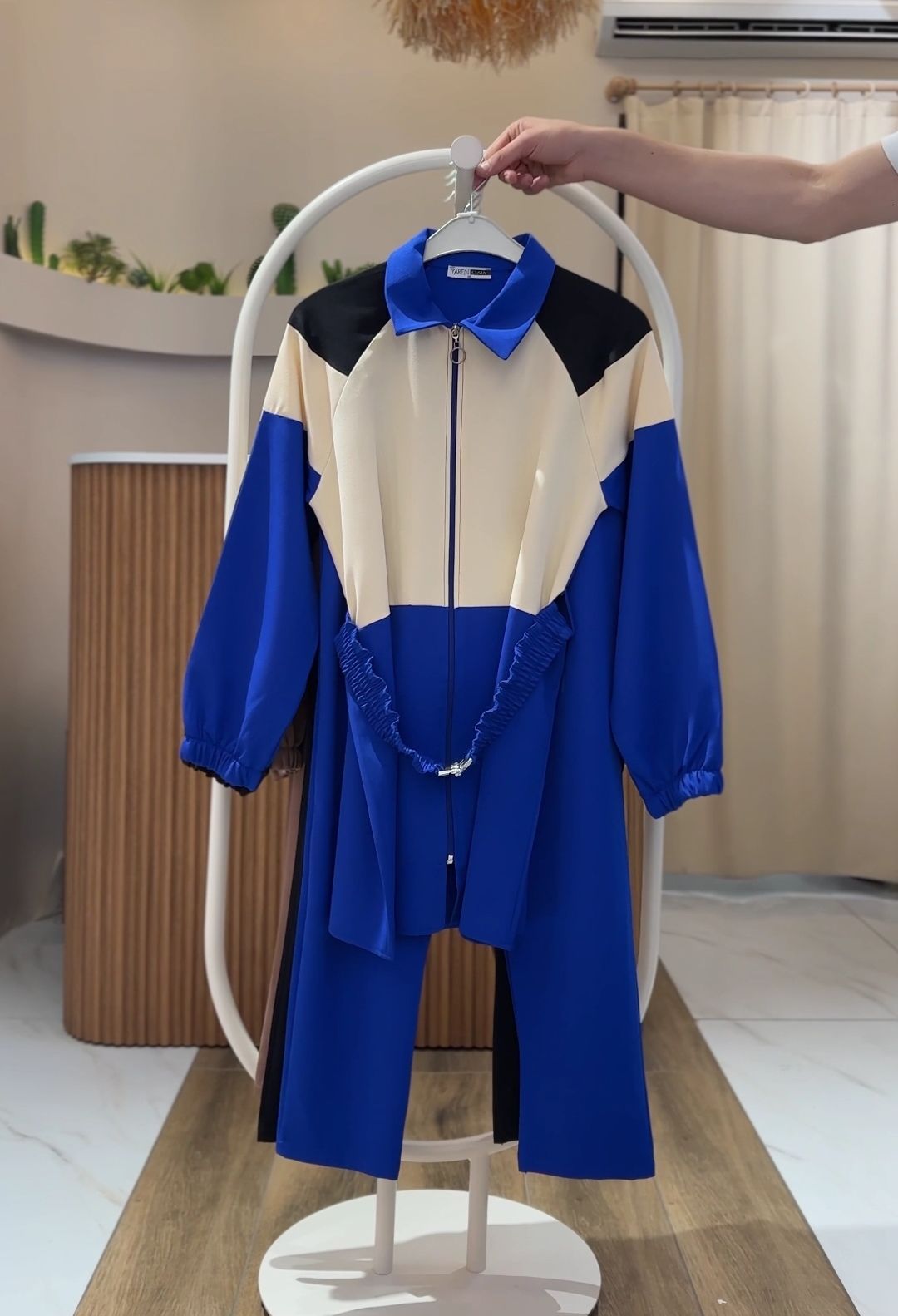 4 Mevsim Kumaş Tesettür Takım SAKS - 38