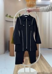 4 Mevsim Kumaş Tesettür Takım SİYAH - 42