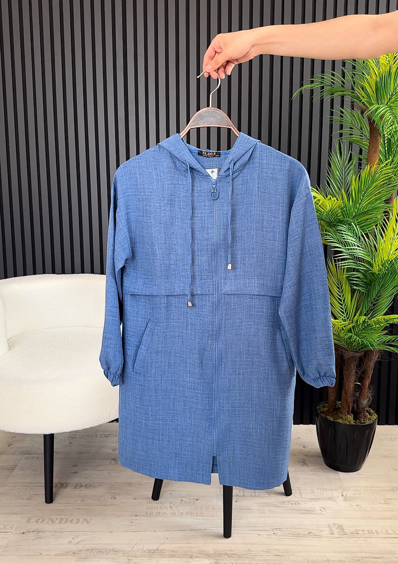 İLKBAHAR-YAZ SEZONU CEKET İNDİGO - L-XL