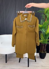 ZİNCİR DETAYLI  2'Lİ TAKIM YAĞ YEŞİLİ - 44