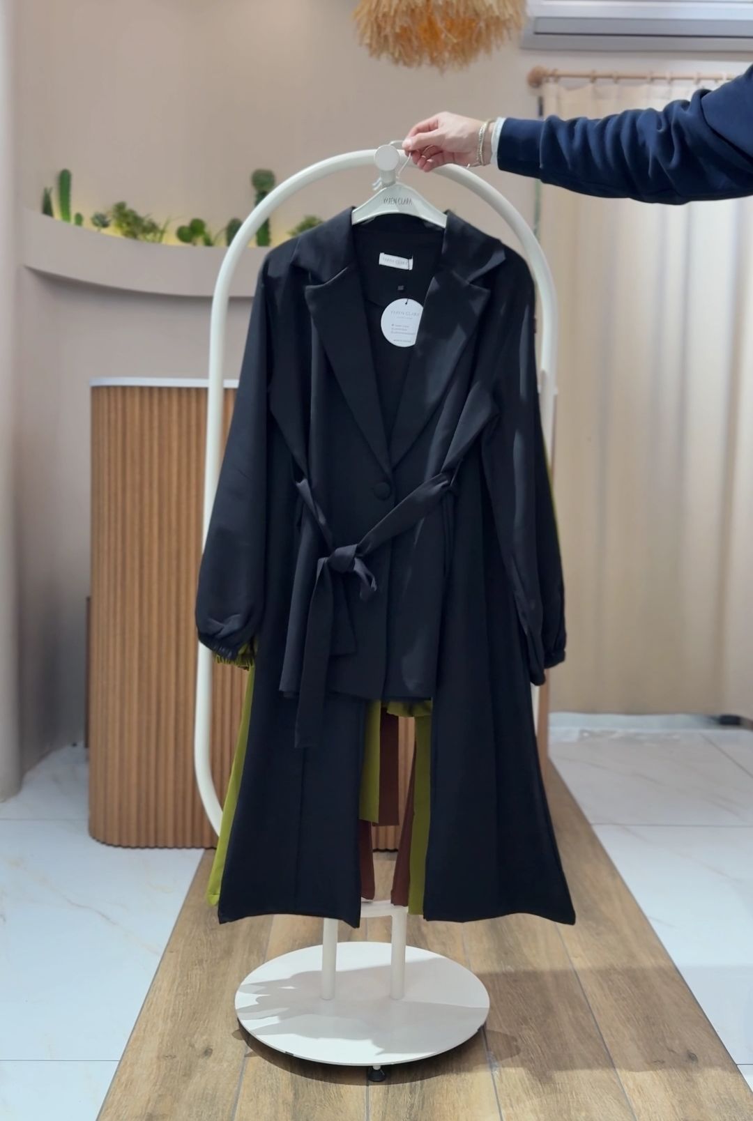 4 Mevsim Kumaş Tesettür Takım SİYAH - 46