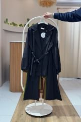 4 Mevsim Kumaş Tesettür Takım SİYAH - 46