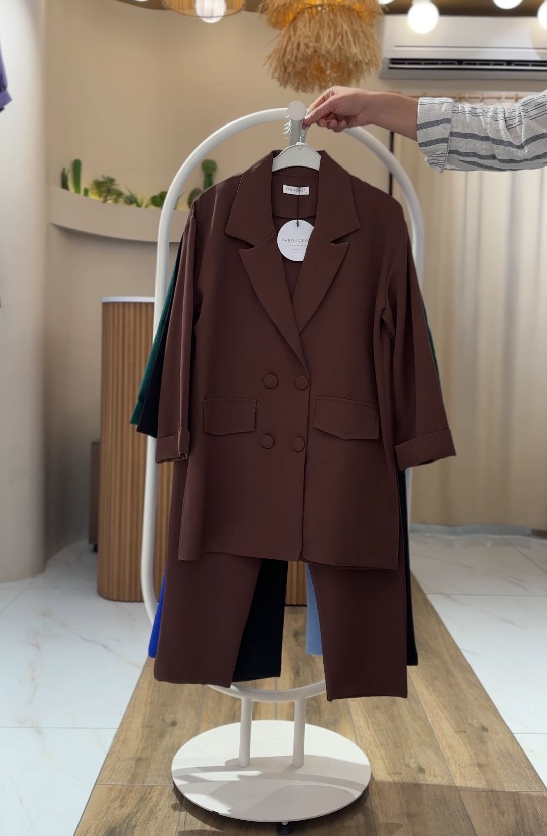 BLAZER SPOR CEKETLİ TAKIM KAHVE - 38