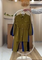 4 Mevsim Kumaş Tesettür Takım ( 1 BEDEN BÜYÜK ALIN )