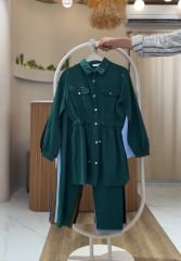 4 Mevsim Kumaş Tesettür Takım ( 1 BEDEN BÜYÜK ALIN )