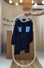 4 Mevsim Kumaş Tesettür Takım BEBE MAVİSİ - 40