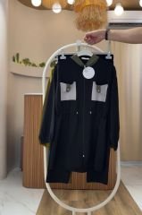 4 Mevsim Kumaş Tesettür Takım SİYAH - 46