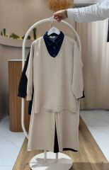 KOT YAKA DETAYLI 2'Lİ TAKIM