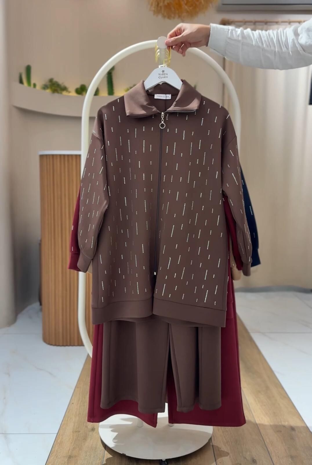 TAŞ DETAYLI 2'Lİ TAKIM