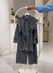 Katmanlı Yaka Detaylı Denim Takım ( YENİ SEZON  )