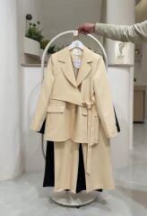 Premium Double Kumaş Astarlı Ceketli Takım – Modern & Zamansız Şıklık KREM - 46