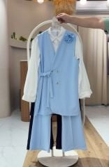 3 Parça Yelekli Takım – Haki (Yelek + Gömlek + Pantolon) -  ( 1 beden büyük satın alın )