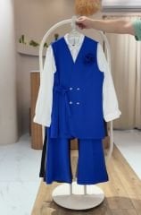 3 Parça Yelekli Takım – Haki (Yelek + Gömlek + Pantolon) -  ( 1 beden büyük satın alın )