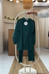 4 Mevsim Kumaş Tesettür Takım KREM - 38