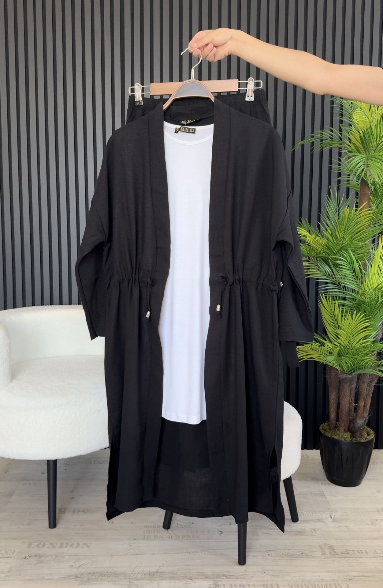 İLKBAHAR-YAZ SEZONU 3'LÜ TAKIM SİYAH - S