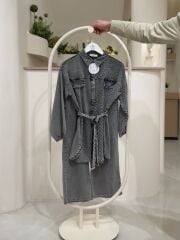Kot Tunik Pantolon Takım – Modern Kalıp FÜME - 46