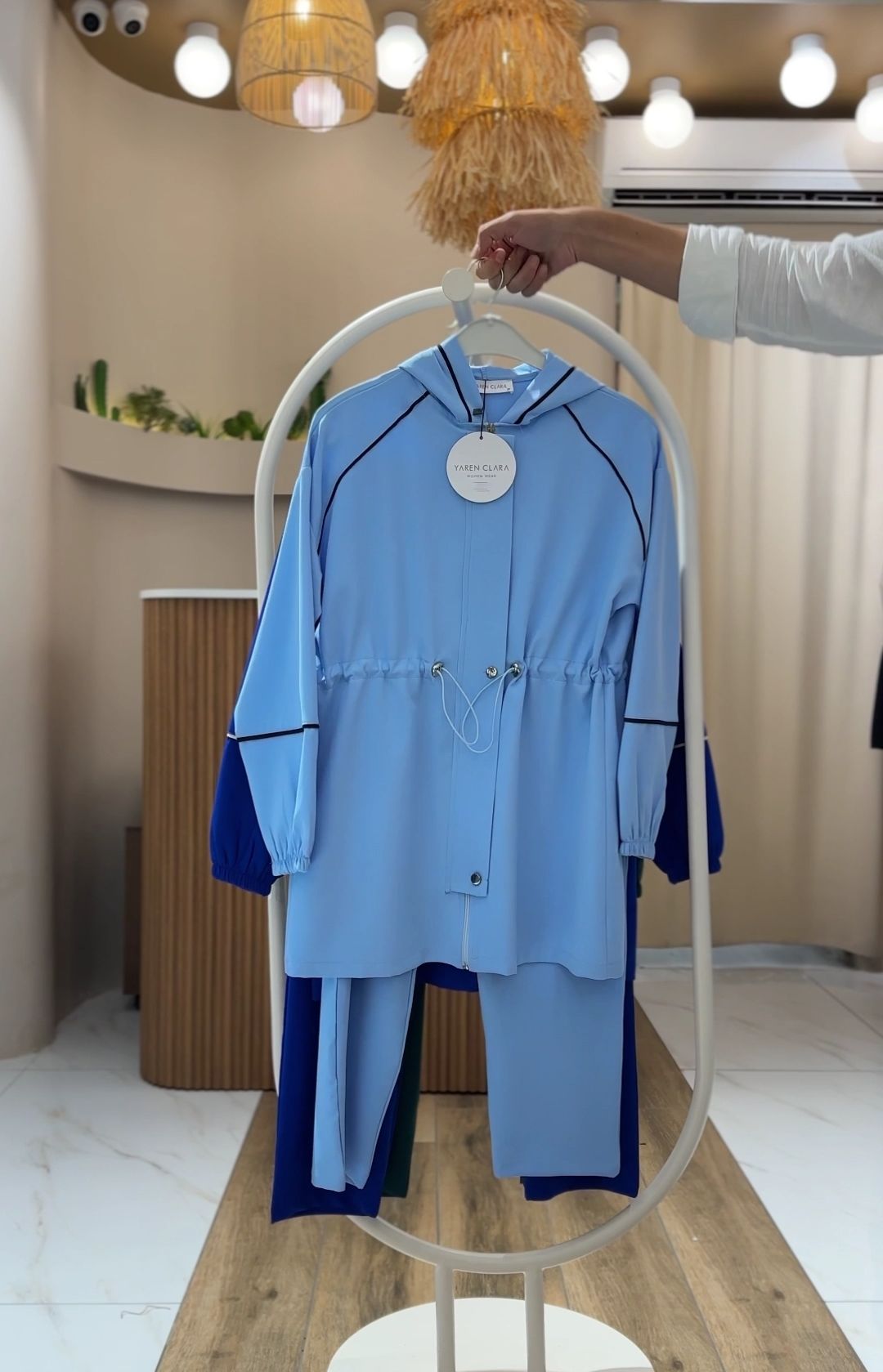 4 Mevsim Kumaş Tesettür Takım BEBE MAVİSİ - 42