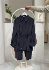 Ayarlanabilir Bel Detaylı Tunik & Lastik Bel Pantolon İkili Takım