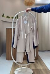 KOL PİLİSE DETAYLI 2'Lİ TAKIM KREM - 40
