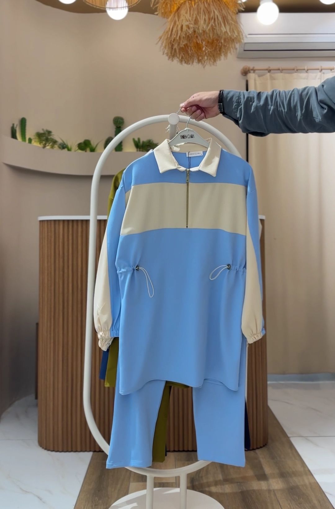 4 Mevsim Kumaş Tesettür Takım BEBE MAVİSİ - 44