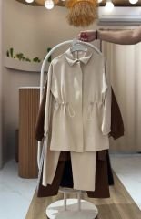 4 Mevsim Kumaş Tesettür Takım KREM - 42