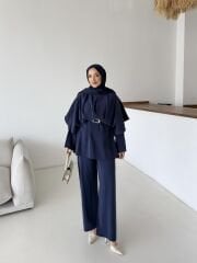 Minimal Dökümlü Detaylı Şık Takım