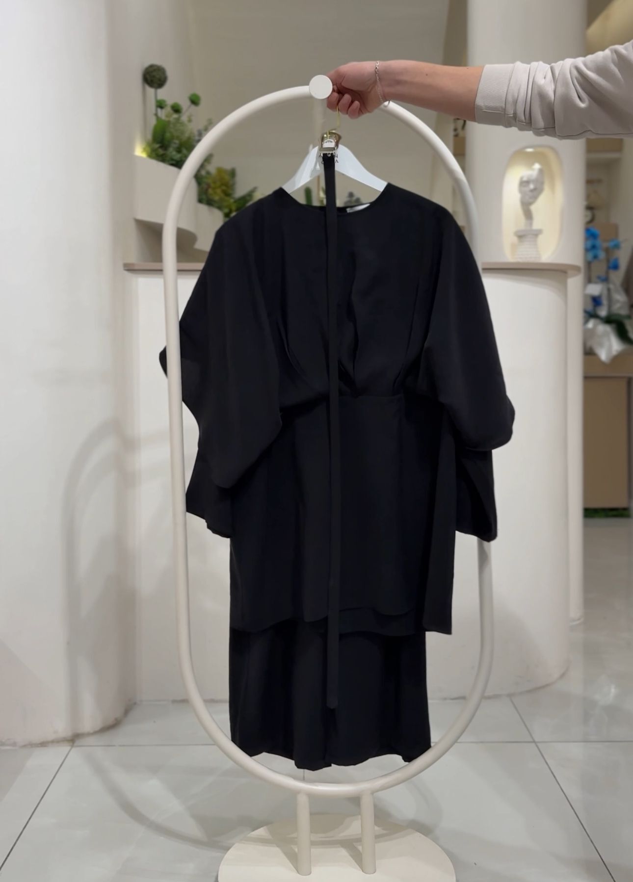 Minimal Dökümlü Detaylı Şık Takım SİYAH - 38-40