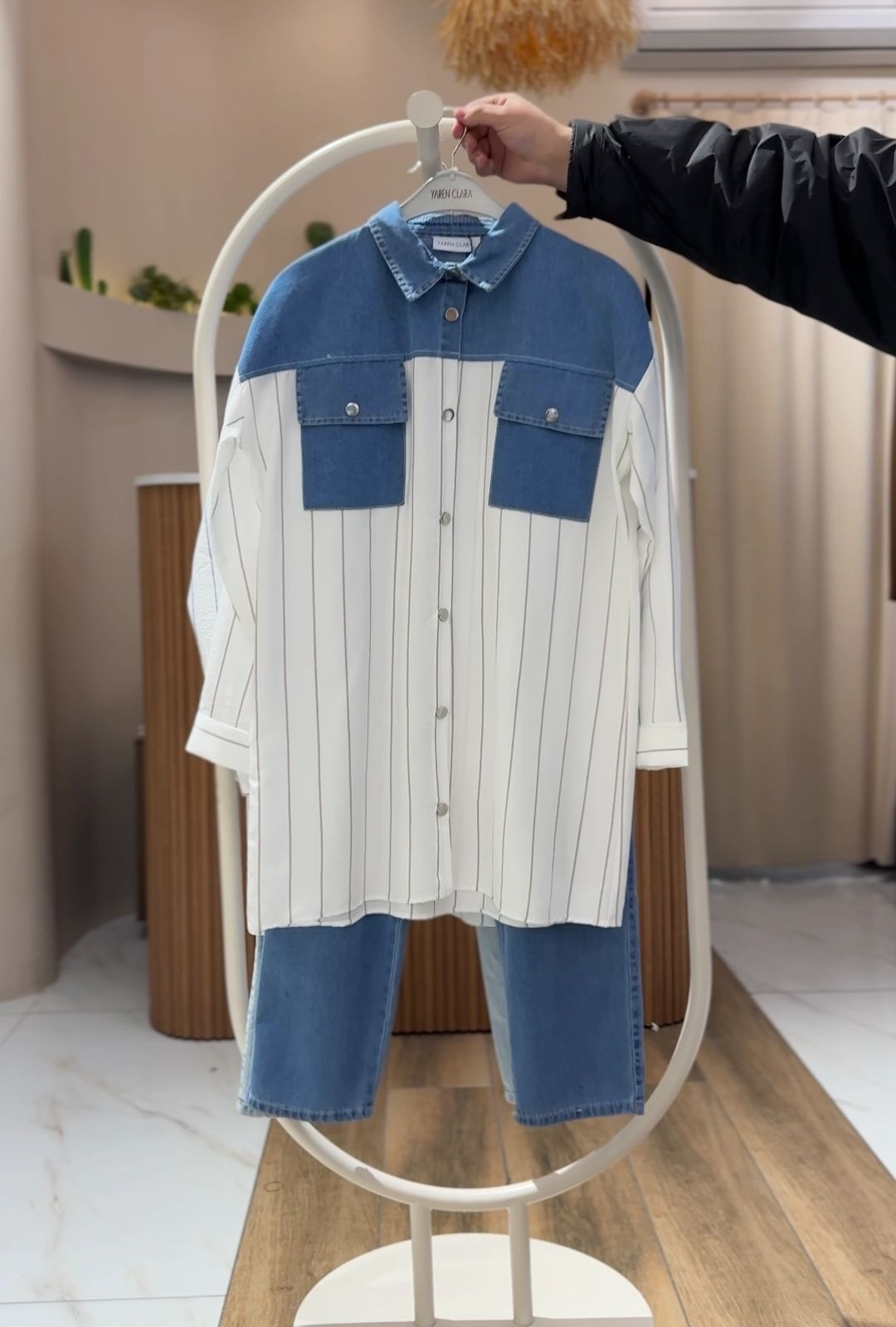İLKBAHAR - YAZ SEZONU KOT TAKIM AÇIK MAVİ - 44